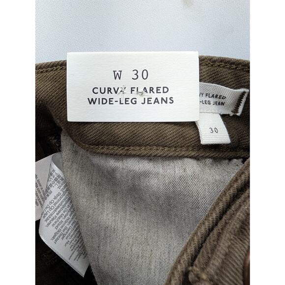 NWT Madewell TheCurvy Flared Wide-Leg Crop Jean in Dark Mocha sz 30 - Picture 9 of 9